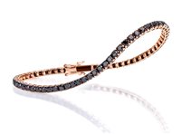 Bracciale Casciola Gioielli TENNIS in Oro rosa Diamante Black 2.04 Ct BR2630 - BR2630